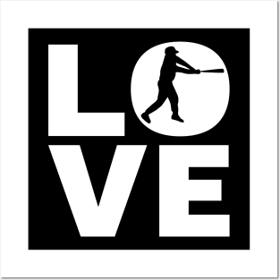 Love Baseball Gift For Baseball Players Posters and Art